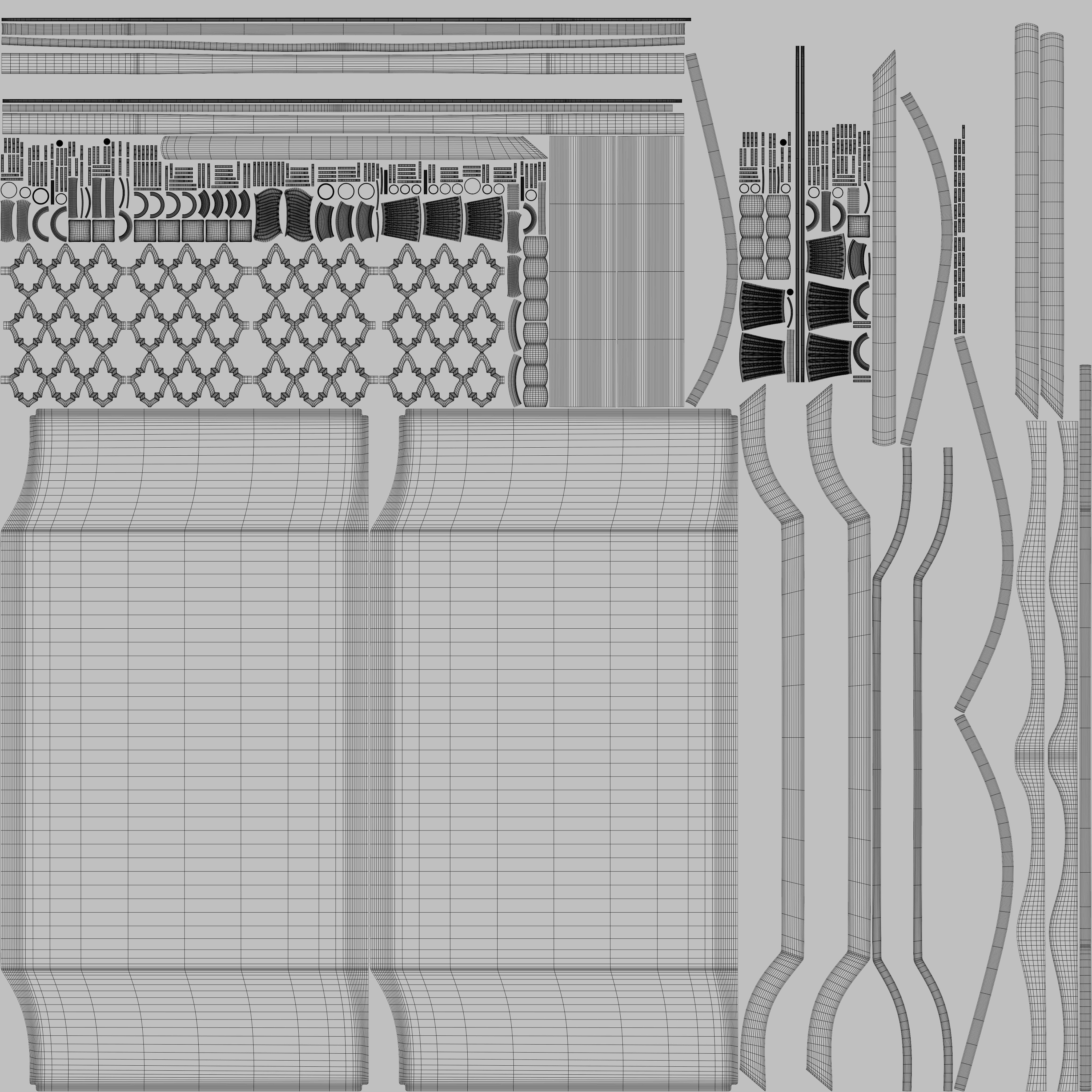 Lattice sofa 3D model_12