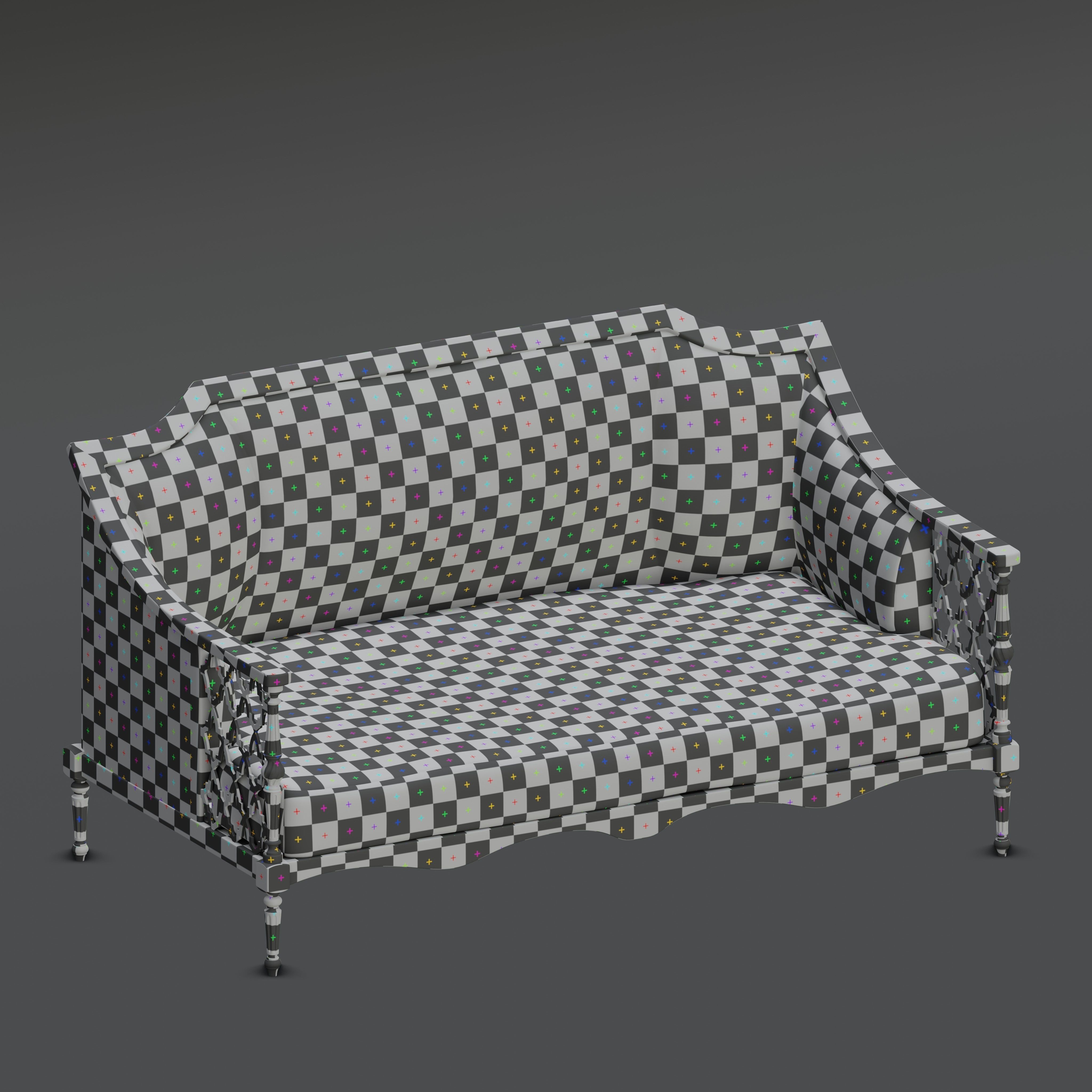 Lattice sofa 3D model_10