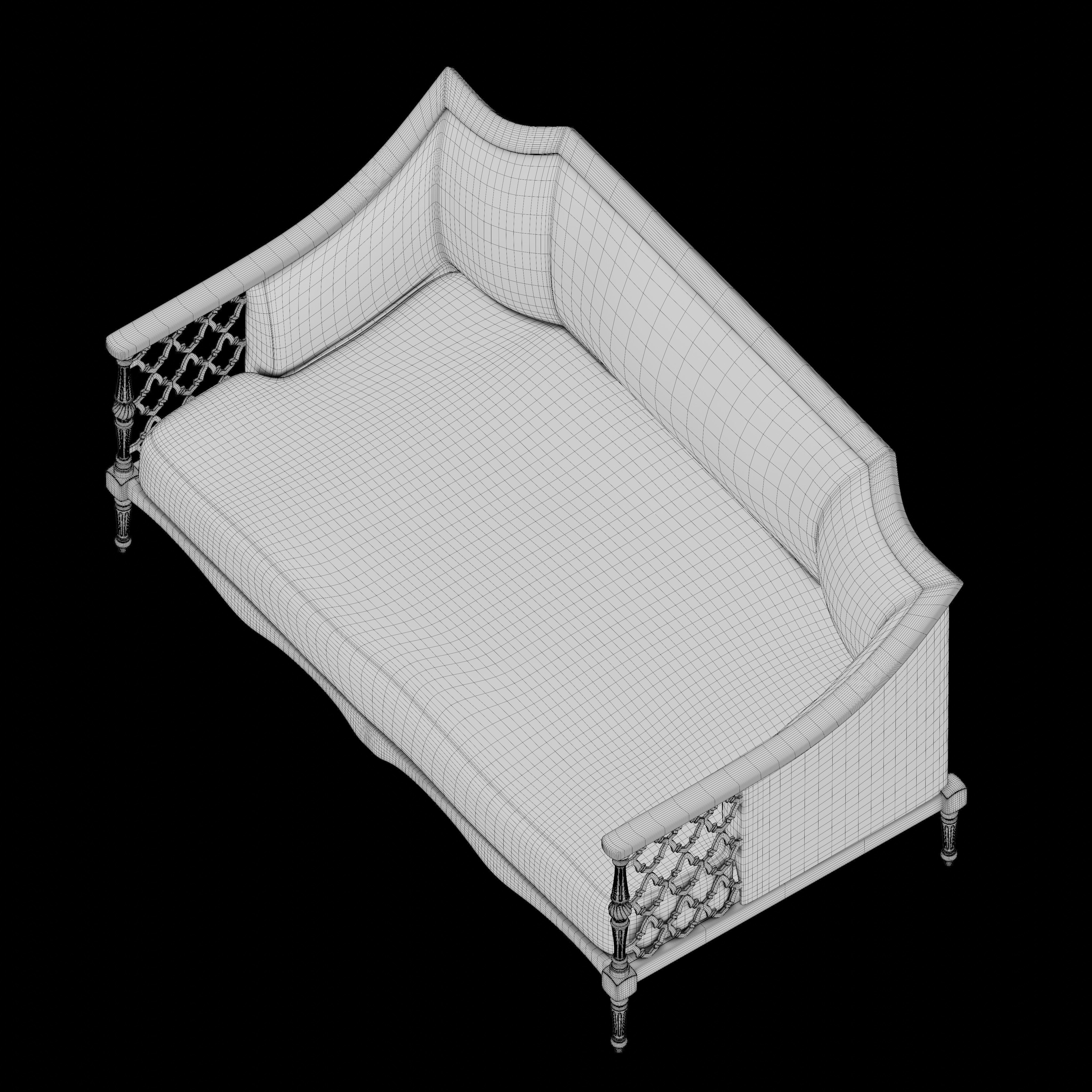 Lattice sofa 3D model_6