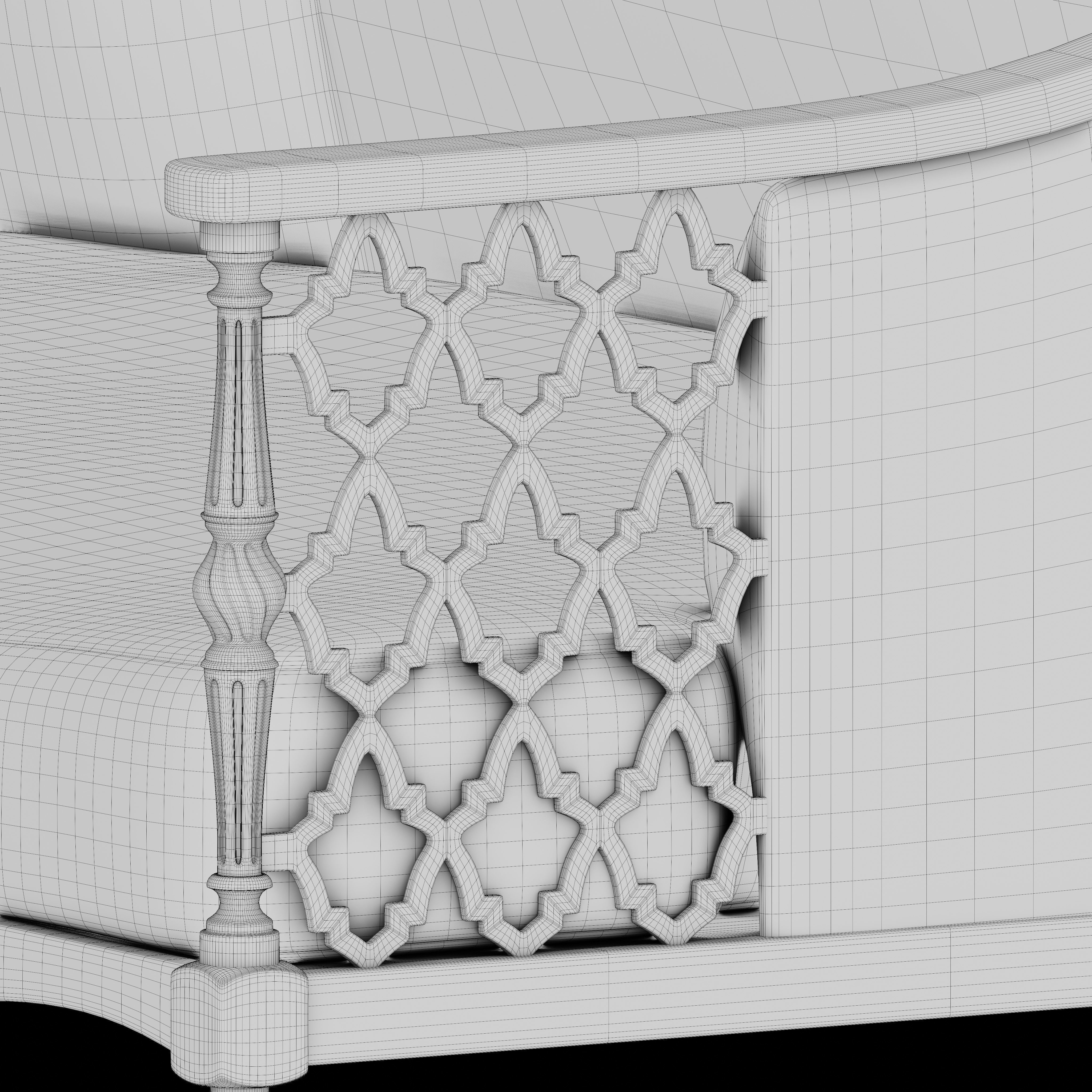 Lattice sofa 3D model_8