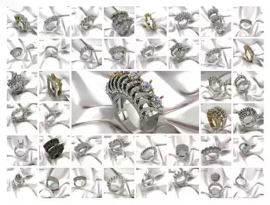 50 TURKEY DESIGNS DIAMOND RINGS 3DM DETAILS