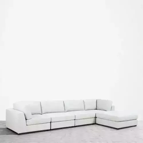Kendrick Wide Reversible Modular Corner Sectional with Ottoman
