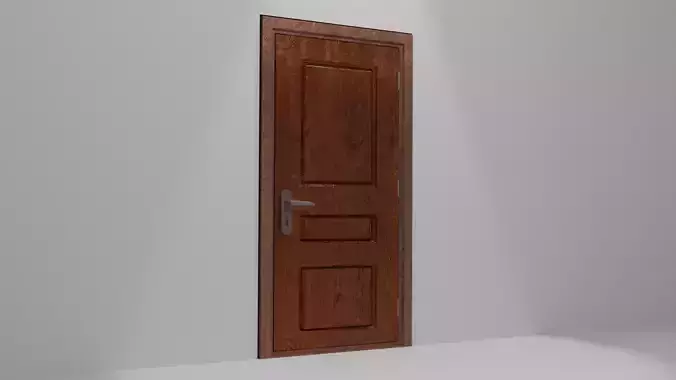 Low Poly 5 Pieces Wooden Doors - For Video Games