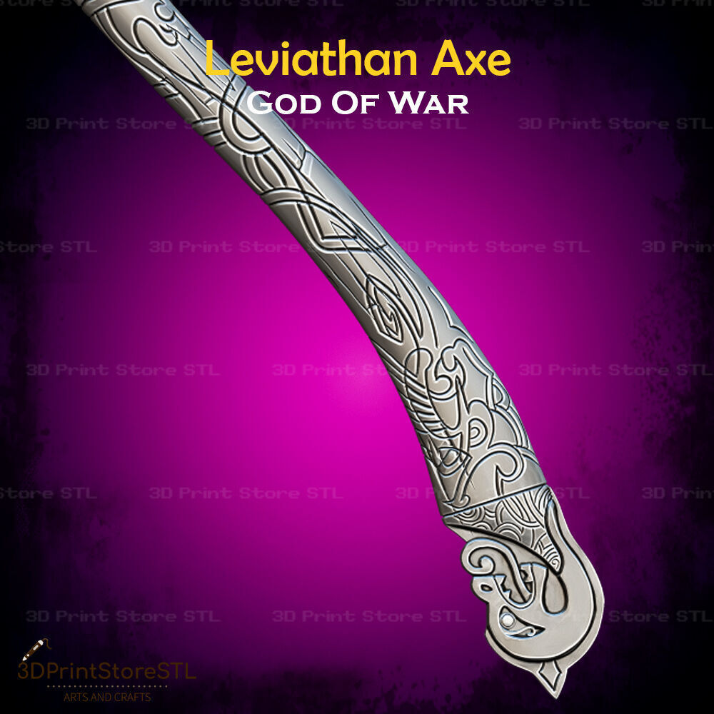 Leviathan Axe Cosplay God of War - STL File 3D print model_4