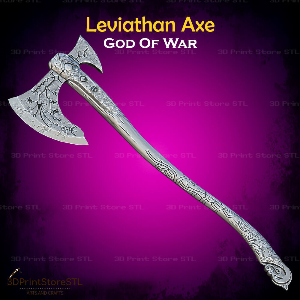 Leviathan Axe Cosplay God of War - STL File 3D print model_2