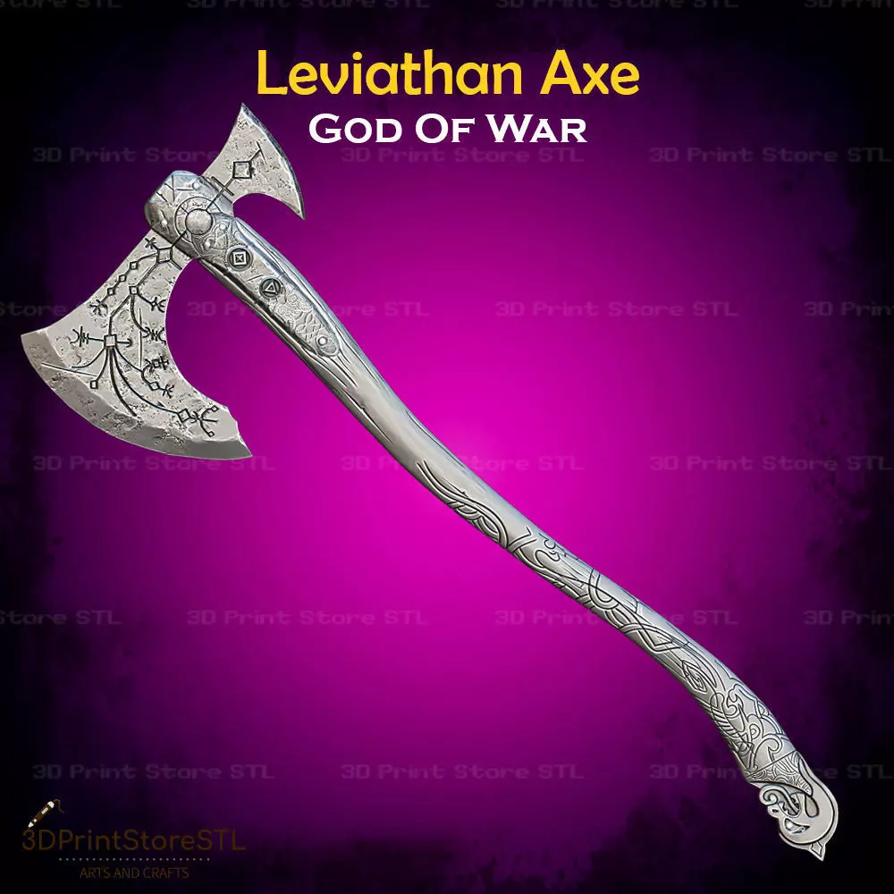 Leviathan Axe Cosplay God of War - STL File 3D print model_0