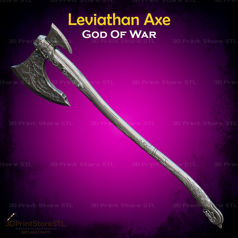 Leviathan Axe Cosplay God of War - STL File 3D print model_1