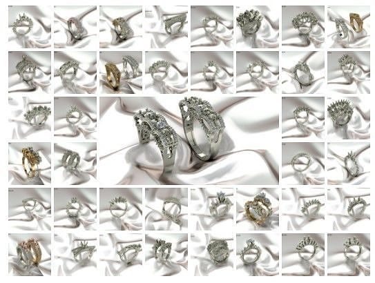50 EXCLUSIVE TURKEY DESIGNS DIAMOND RINGS 3DM DETAILS 3D print model