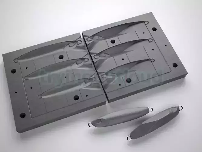 100-150-200 Gr DM Force Slow Pitch Metal Jig Mold  3D print model