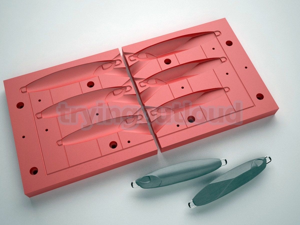 100-150-200 Gr DM Force Slow Pitch Metal Jig Mold 3D print model_1