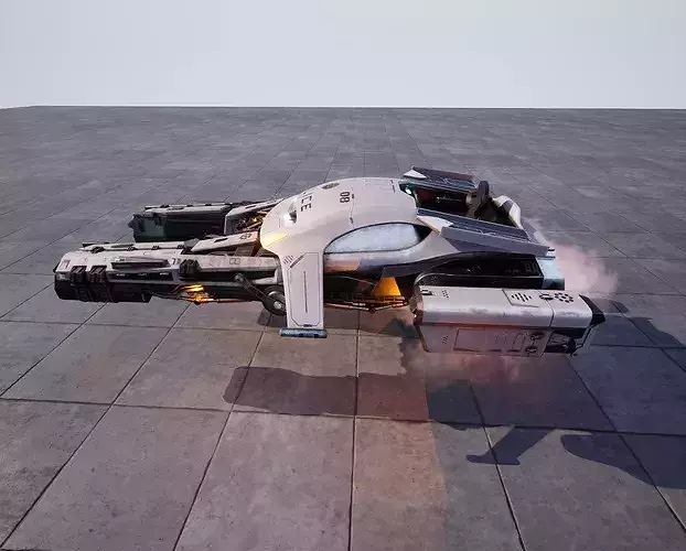 Hovercar police vehicle Sci-fi 3D 3D model 3