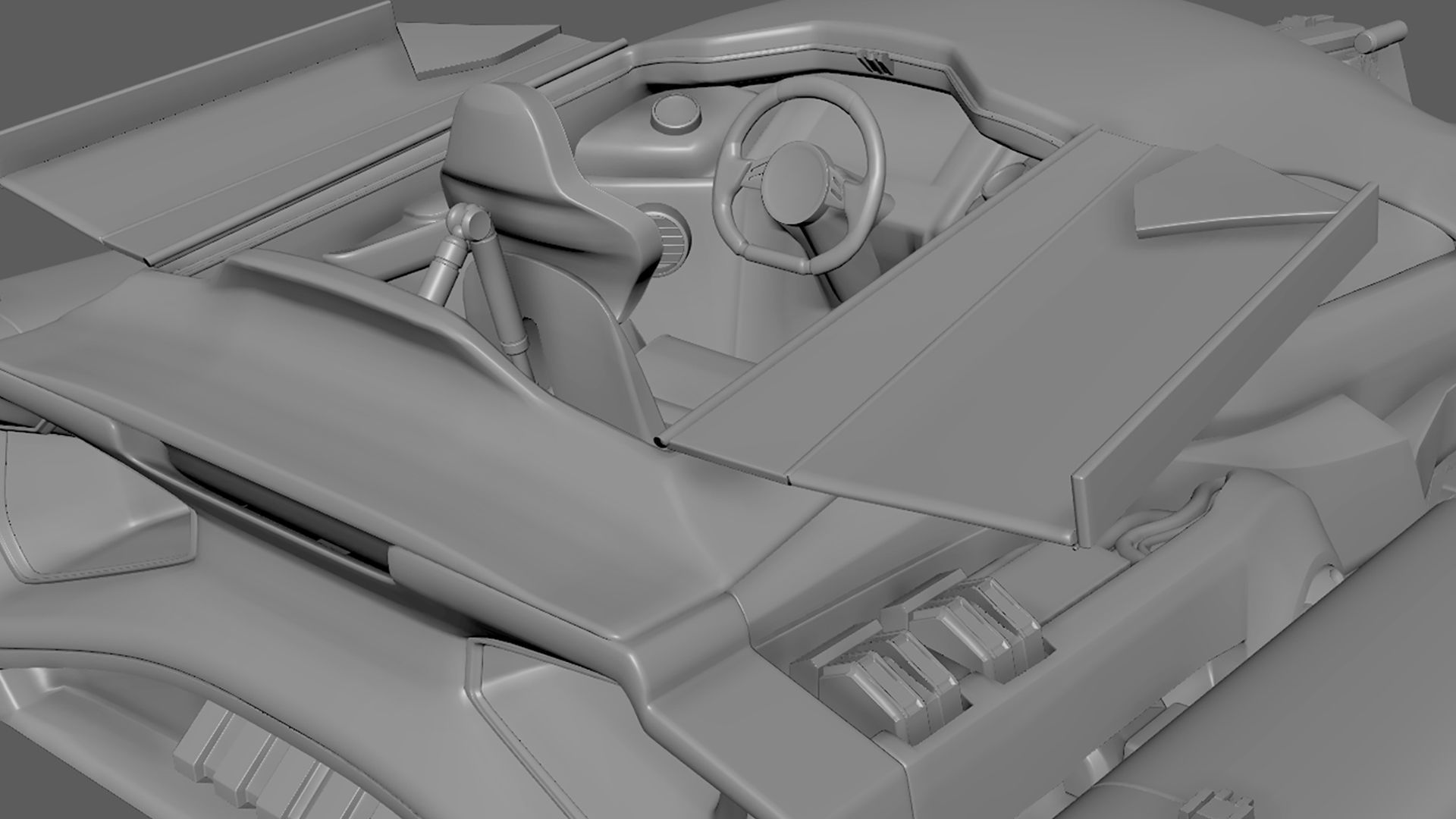 Hovercar police vehicle Sci-fi 3D 3D model_14