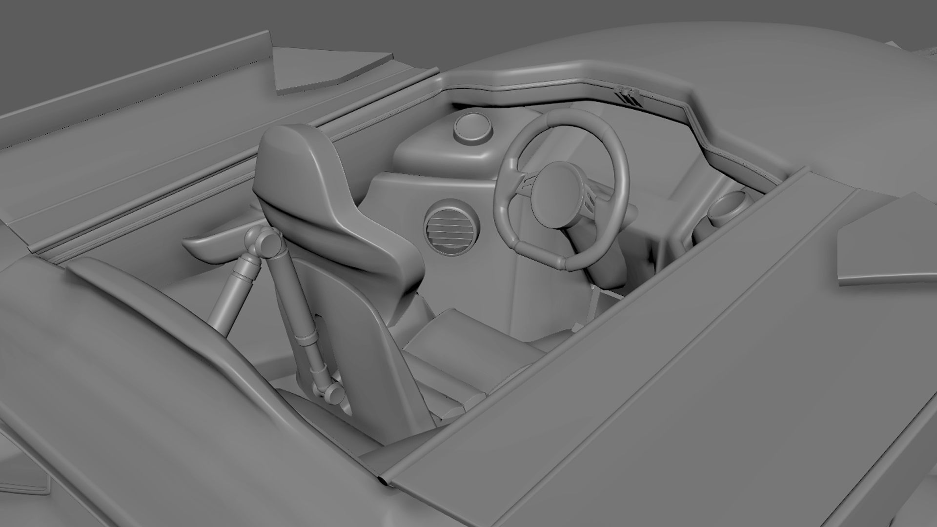 Hovercar police vehicle Sci-fi 3D 3D model_19