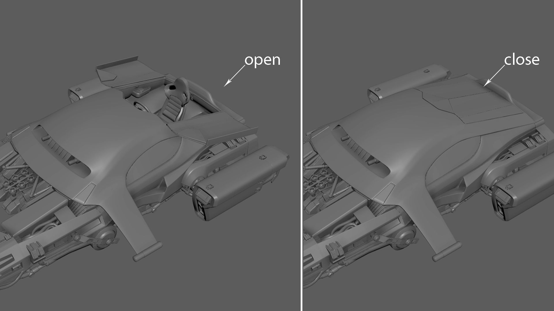 Hovercar police vehicle Sci-fi 3D 3D model_22