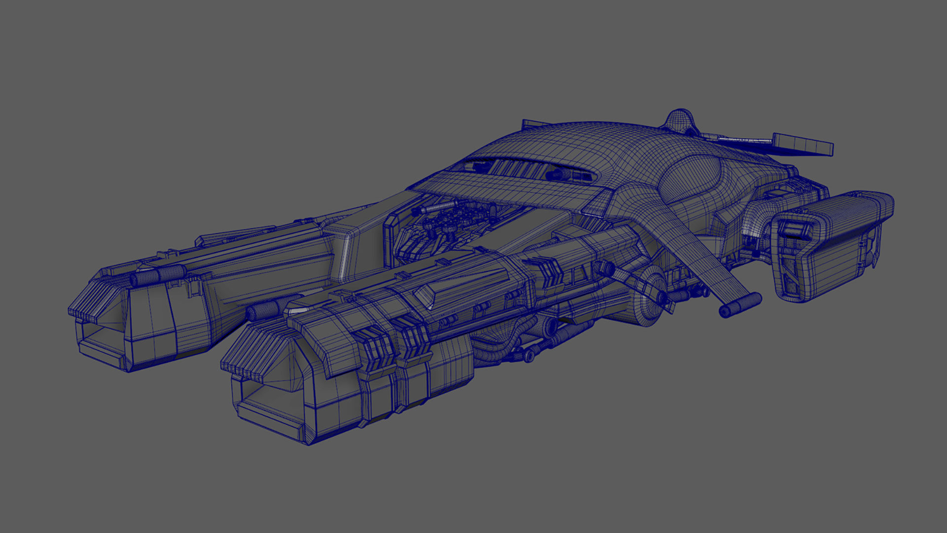 Hovercar police vehicle Sci-fi 3D 3D model_9