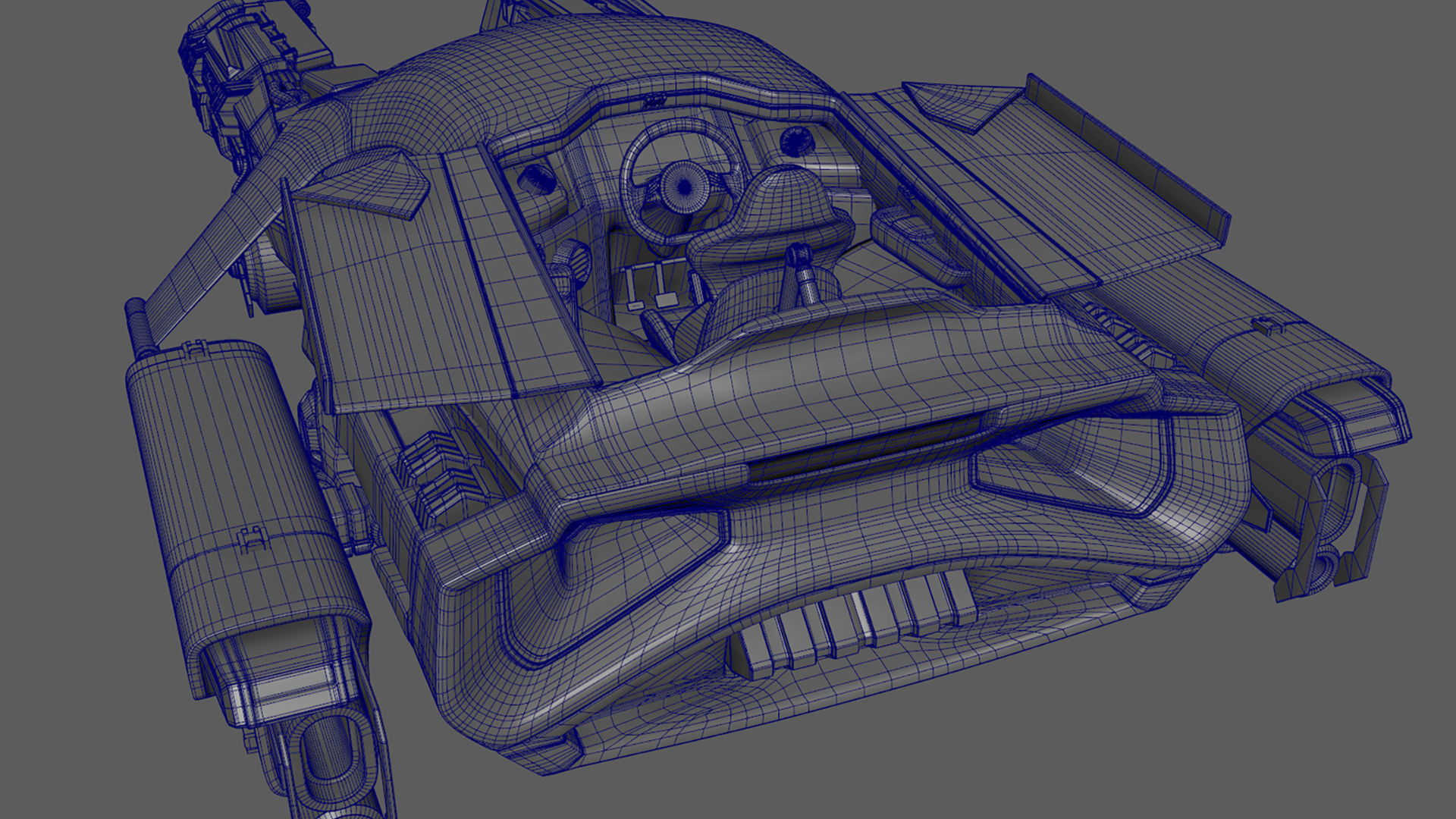 Hovercar police vehicle Sci-fi 3D 3D model_10