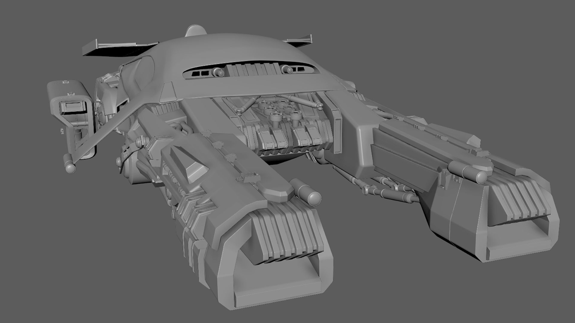 Hovercar police vehicle Sci-fi 3D 3D model_13