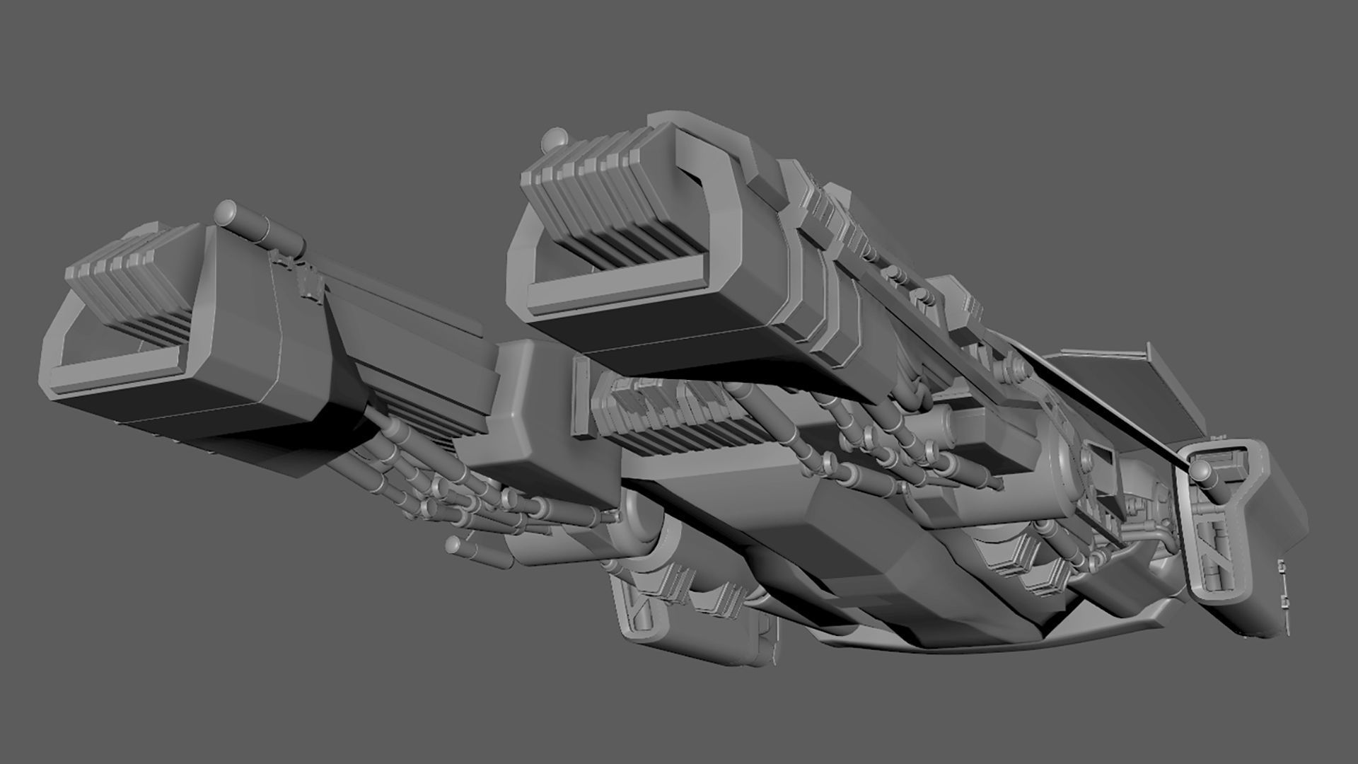 Hovercar police vehicle Sci-fi 3D 3D model_15