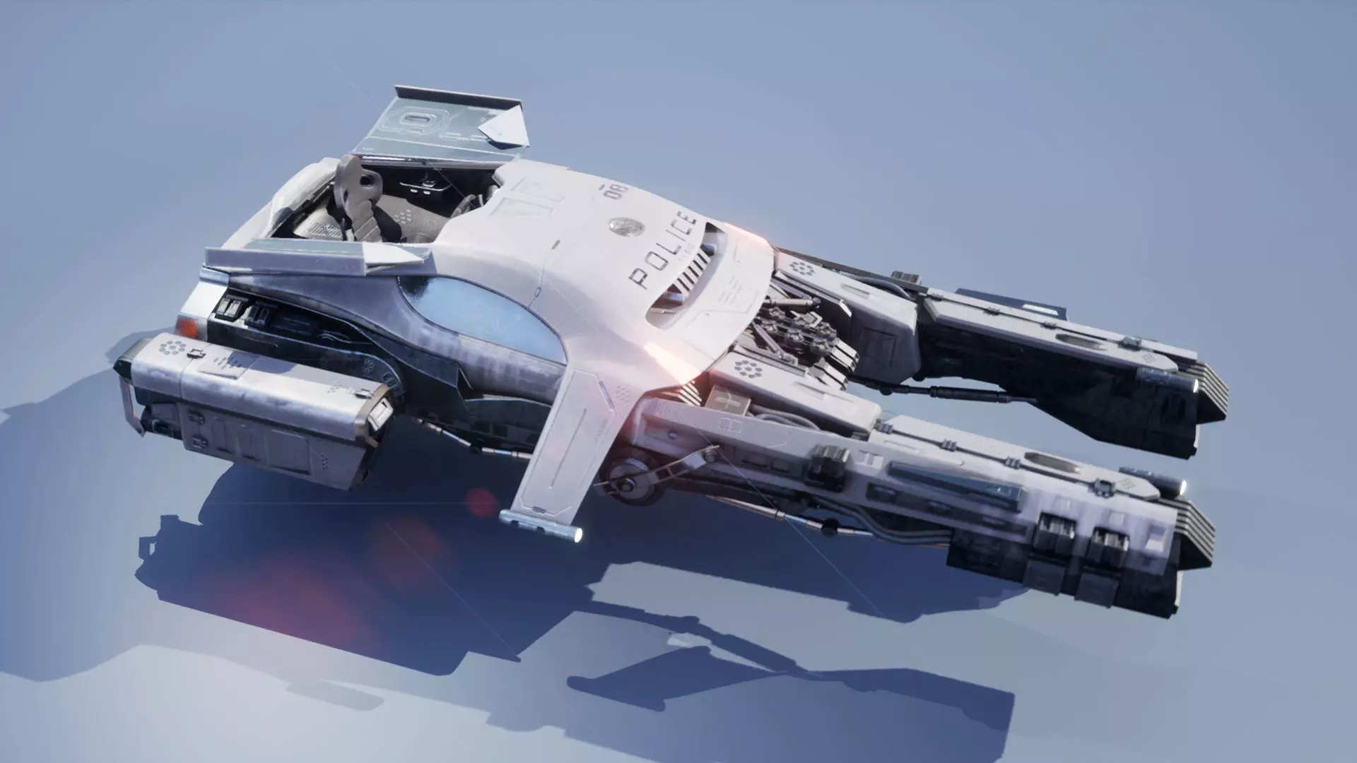 Hovercar police vehicle Sci-fi 3D 3D model_0