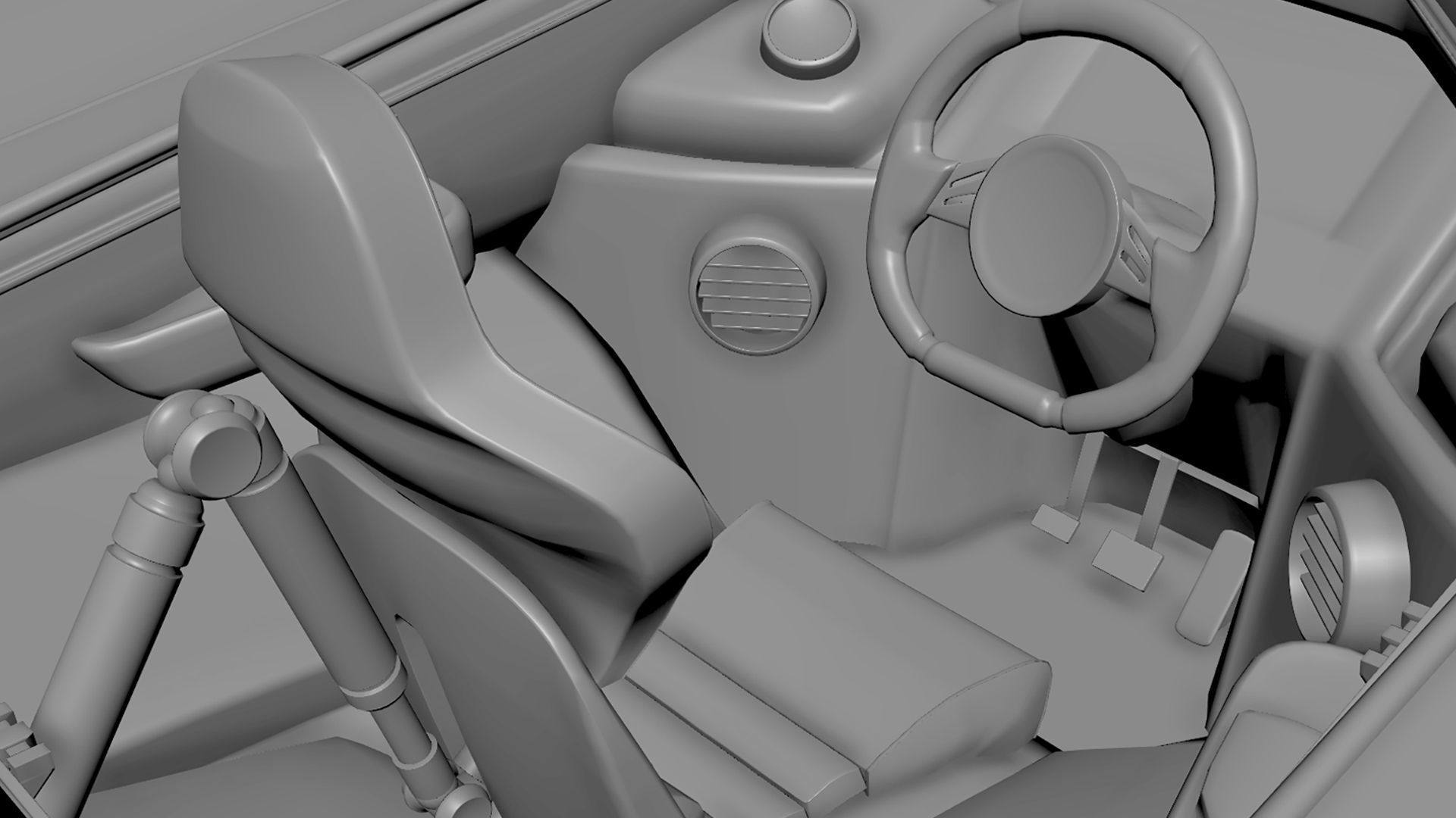 Hovercar police vehicle Sci-fi 3D 3D model_16