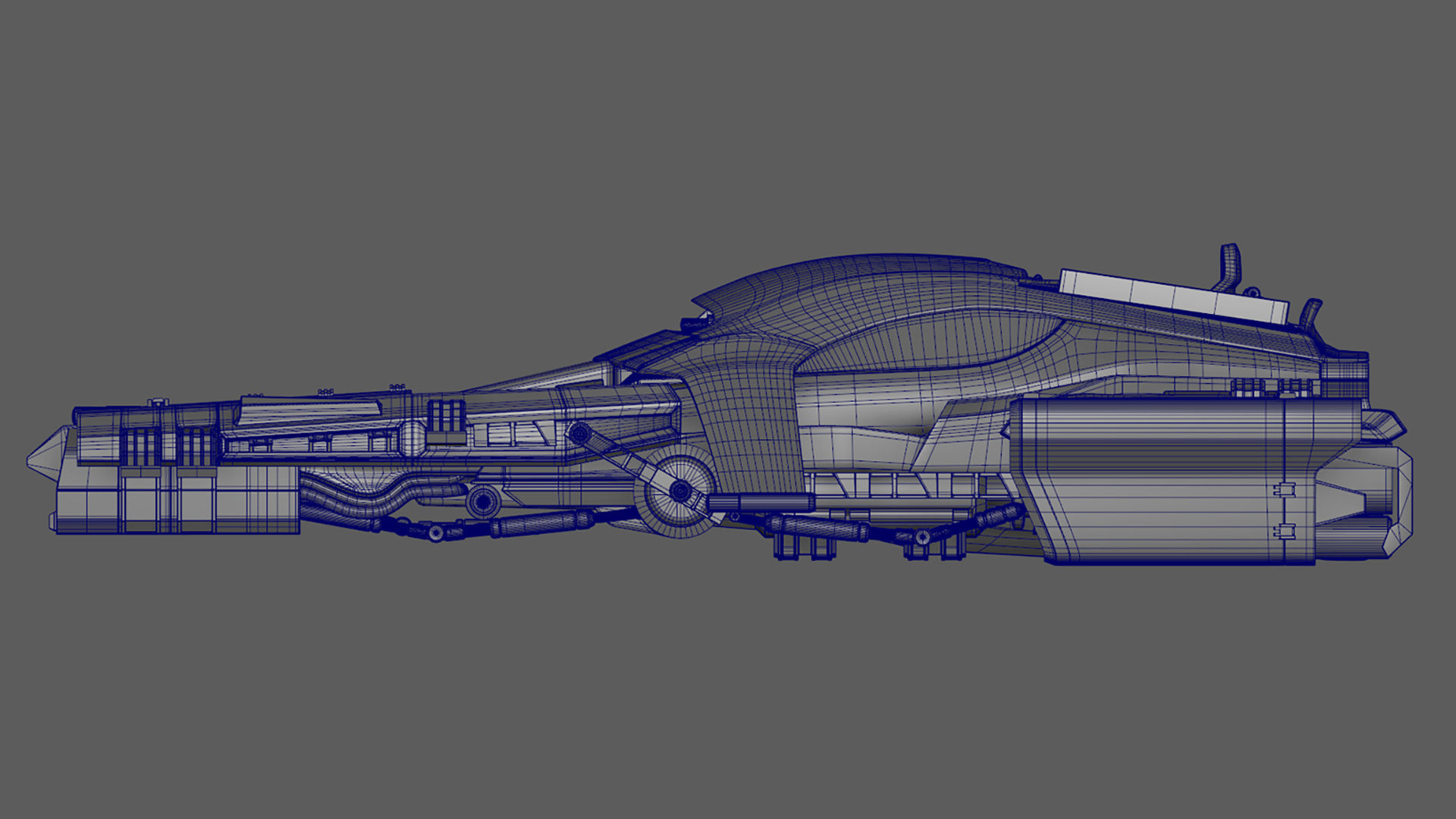 Hovercar police vehicle Sci-fi 3D 3D model_11