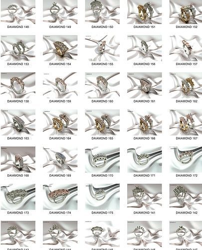 43 CLASSIC DIAMOND RINGS IN TURKEY DESIGNS 3DM DETAILS 3D print model