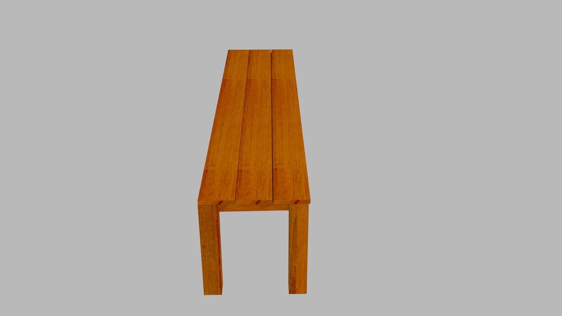Bench wooden available for purchase 3D model_1