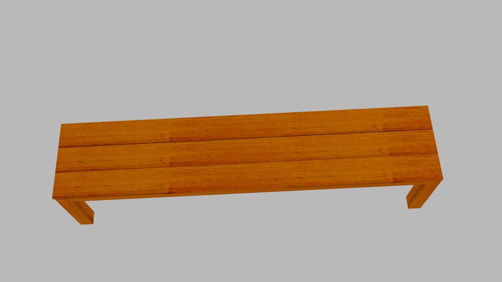 Bench wooden available for purchase 3D model_2