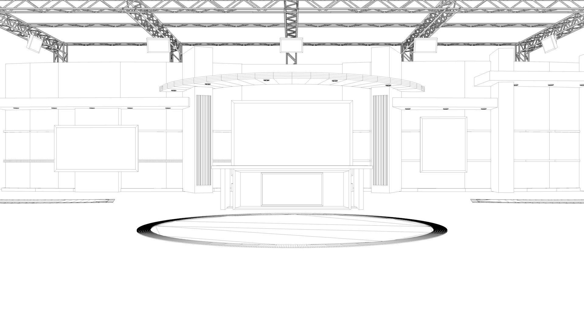 contemporary virtual set 3D model_2