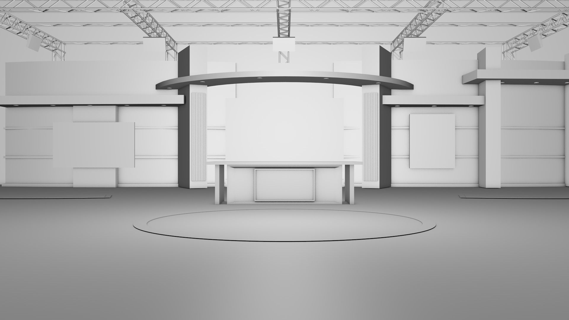 contemporary virtual set 3D model_4