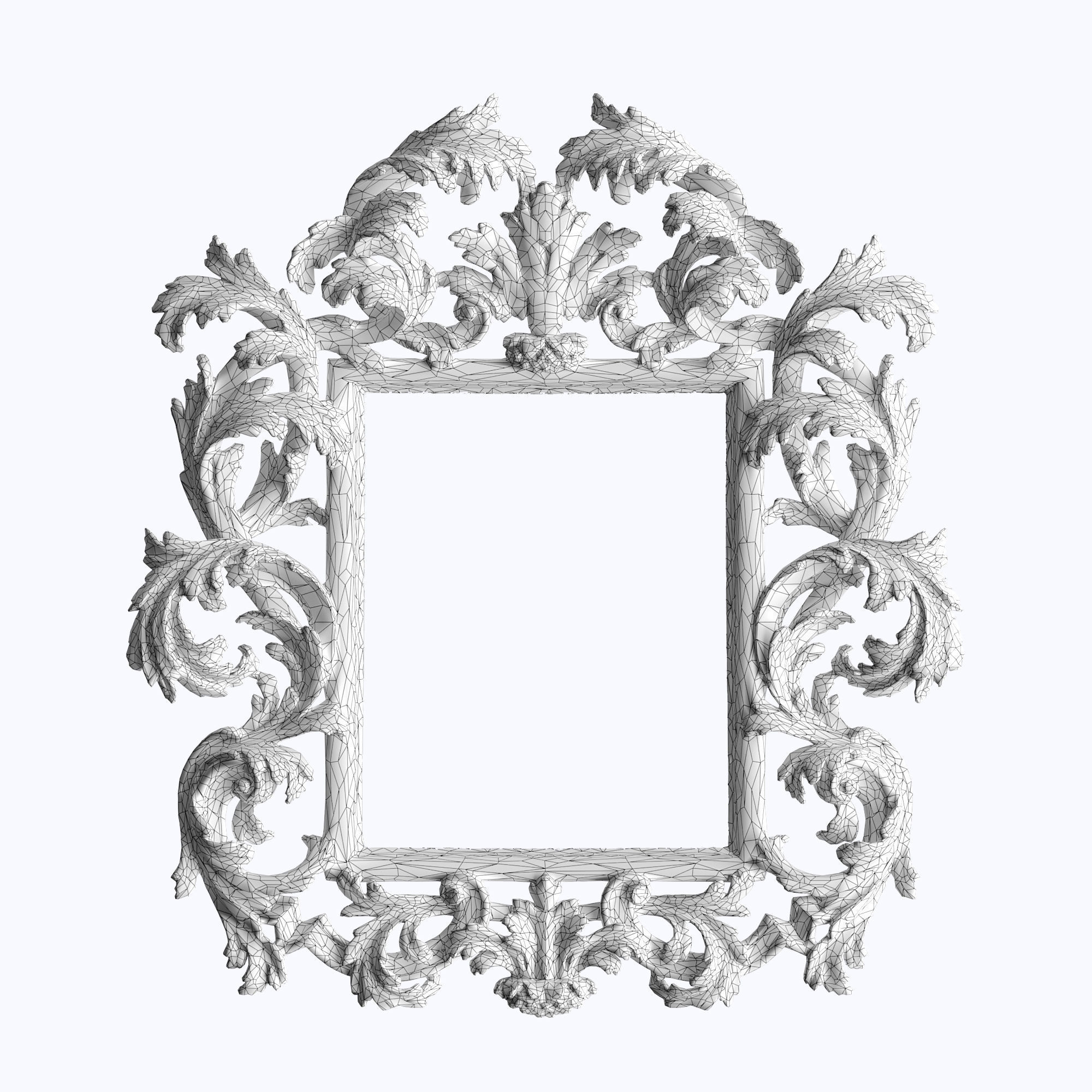 Roberto Giovannini Art 1011 Classic Mirror two finishes LOWPOLY Low-poly 3D model_3