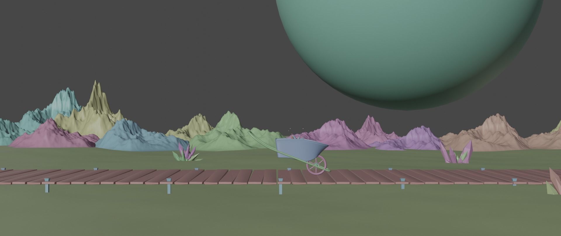 Fantasy Sea side View 3D Model Animated 3D model_8