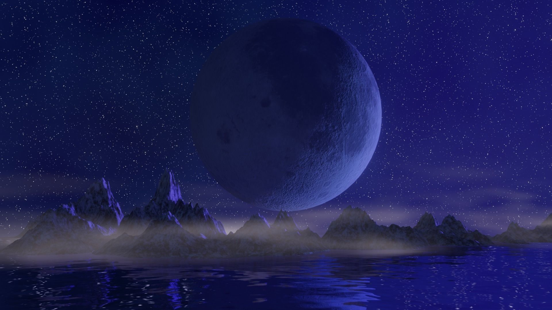 Fantasy Sea side View 3D Model Animated 3D model_2