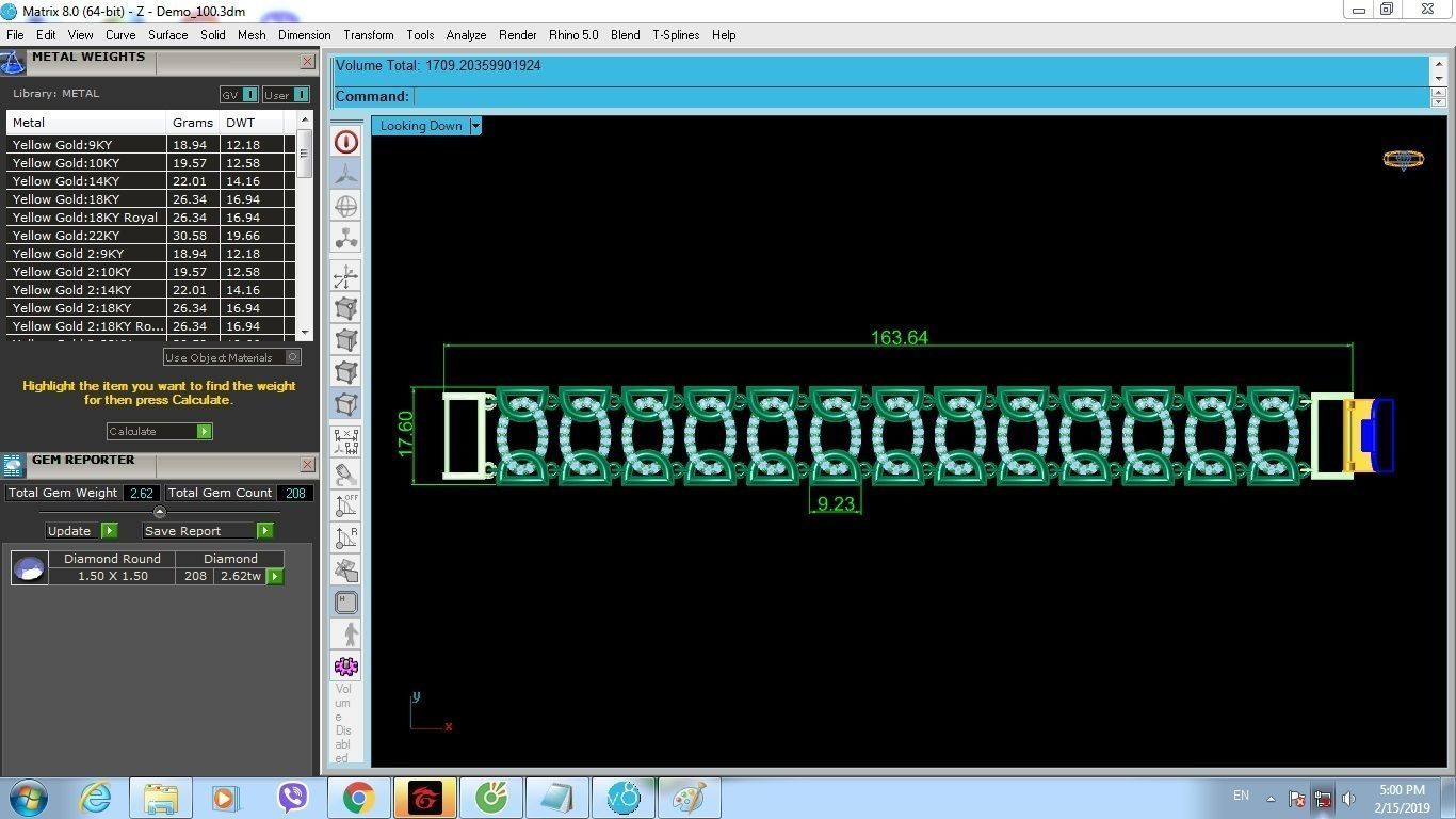Luxury Diamond Link Bracelet for Men and Women 1349 3D print model_3