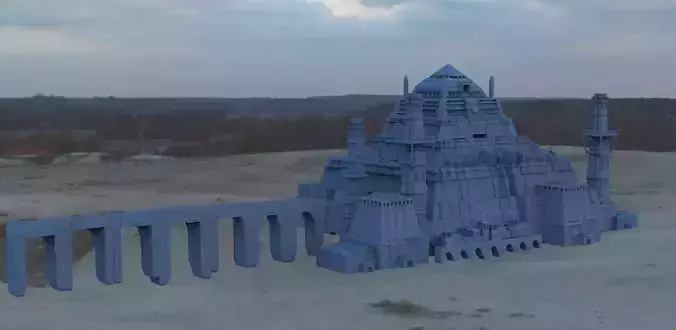 Mars Pyramid City 3D model