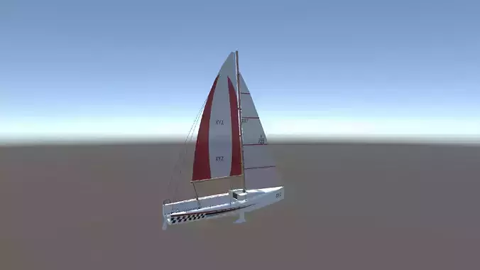 Low Poly Sail Boat Package Low-poly 3D model