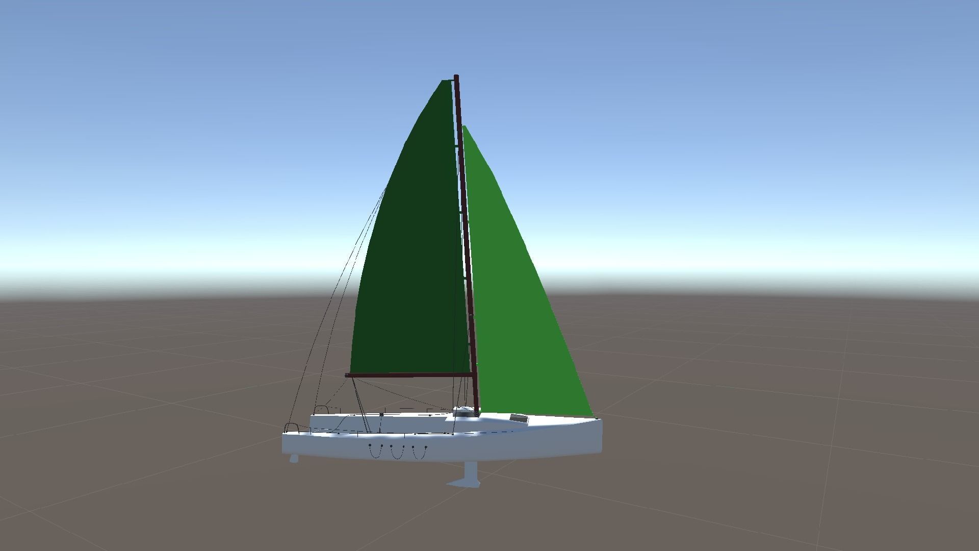 Low Poly Sail Boat Package Low-poly 3D model_4