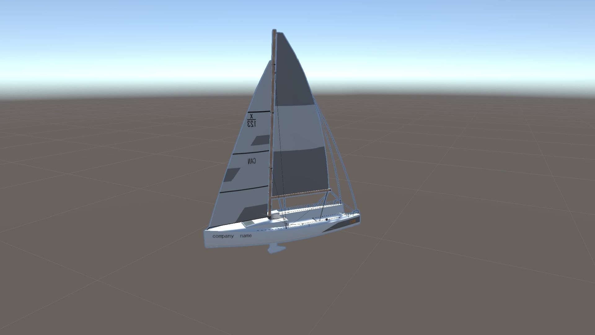 Low Poly Sail Boat Package Low-poly 3D model_5