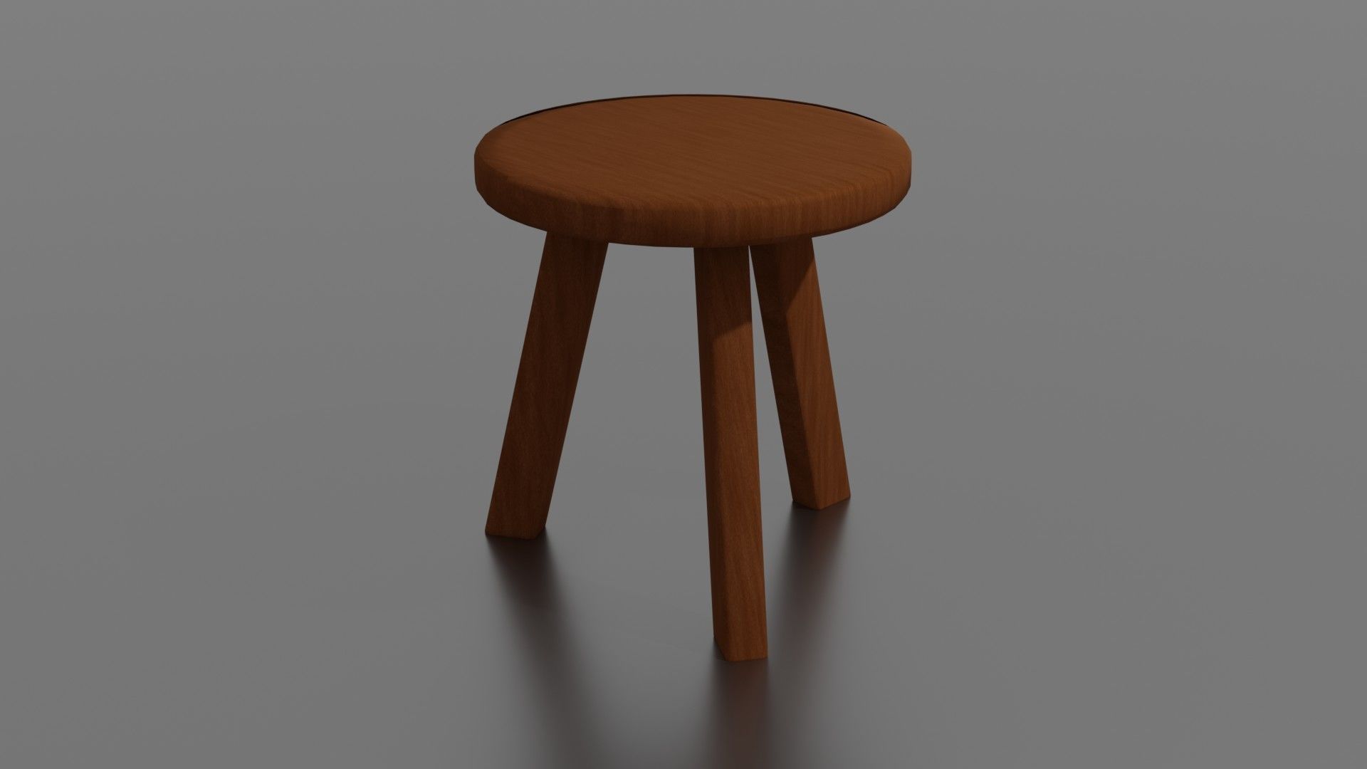 Round chair Low-poly 3D model_14
