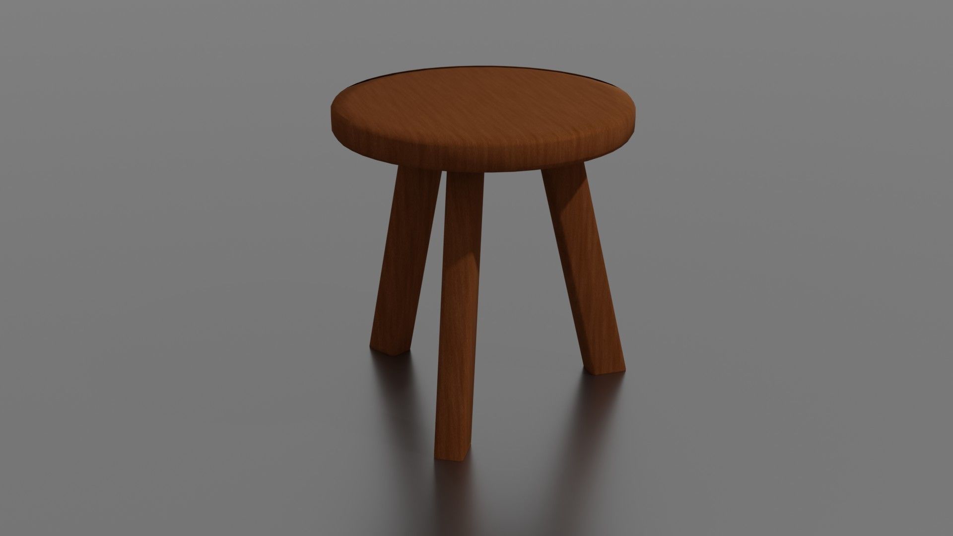 Round chair Low-poly 3D model_13