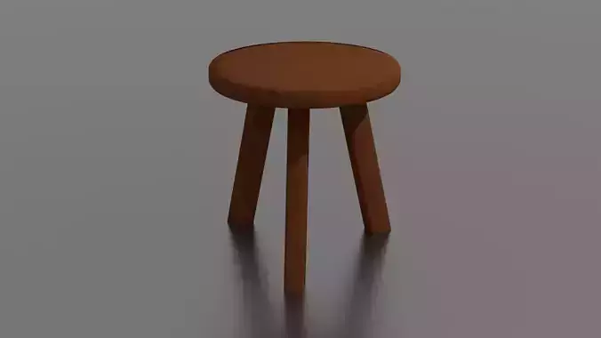 Round chair Low-poly 3D model