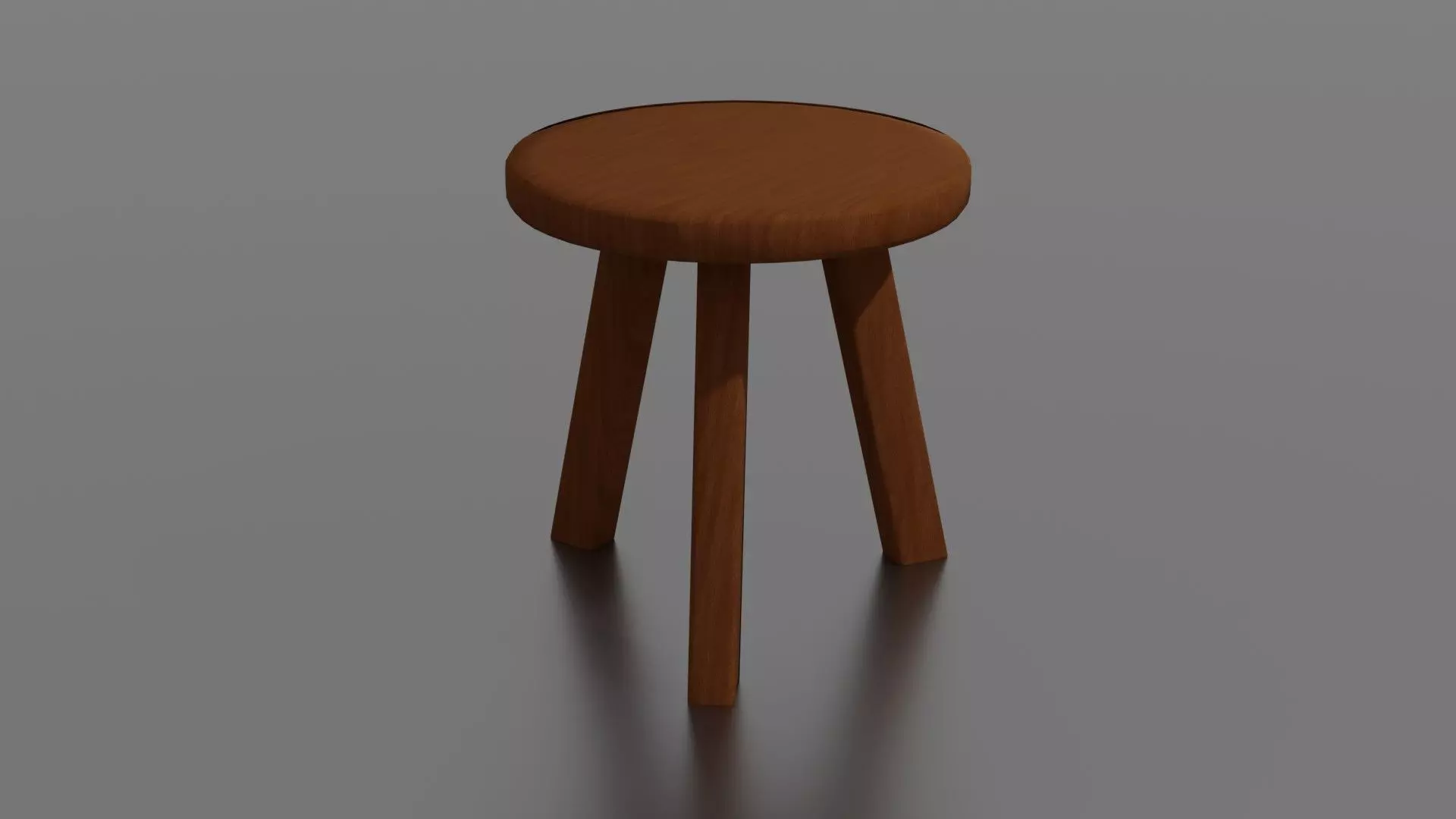 Round chair Low-poly 3D model_0