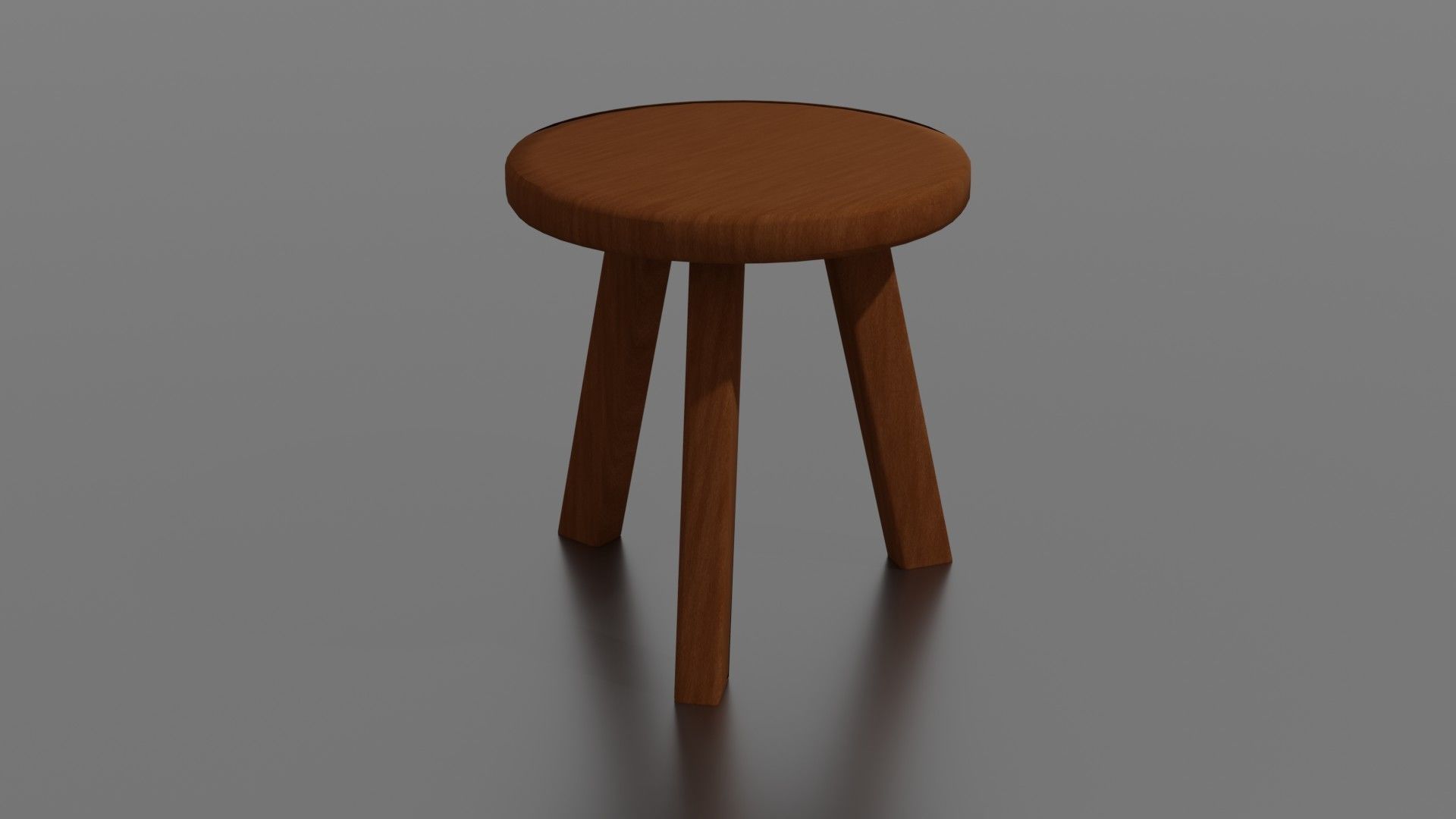 Round chair Low-poly 3D model_20