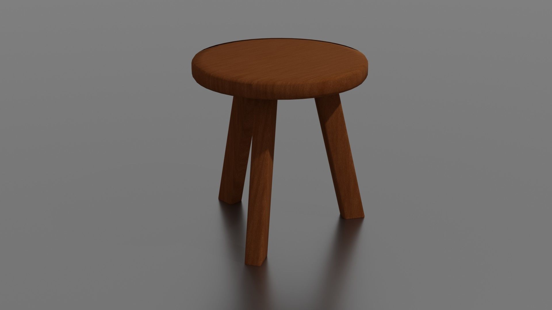 Round chair Low-poly 3D model_19
