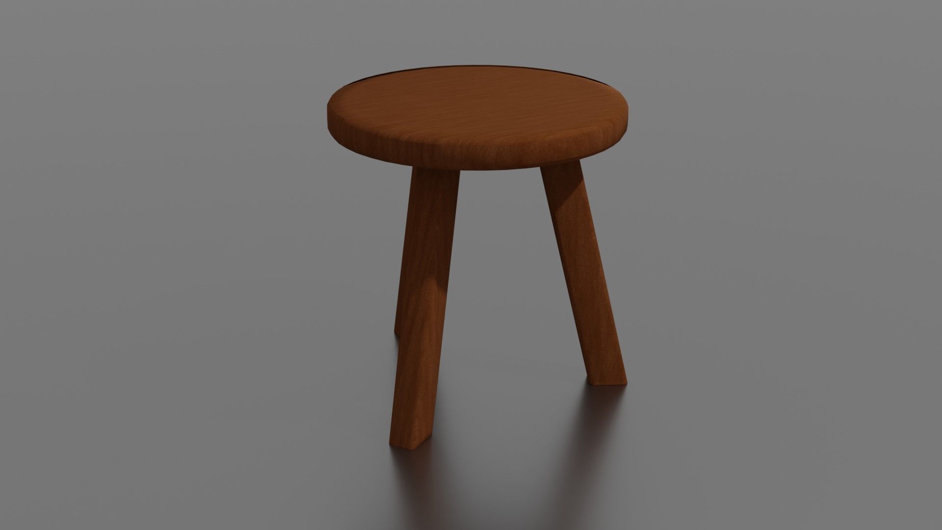 Round chair Low-poly 3D model_18