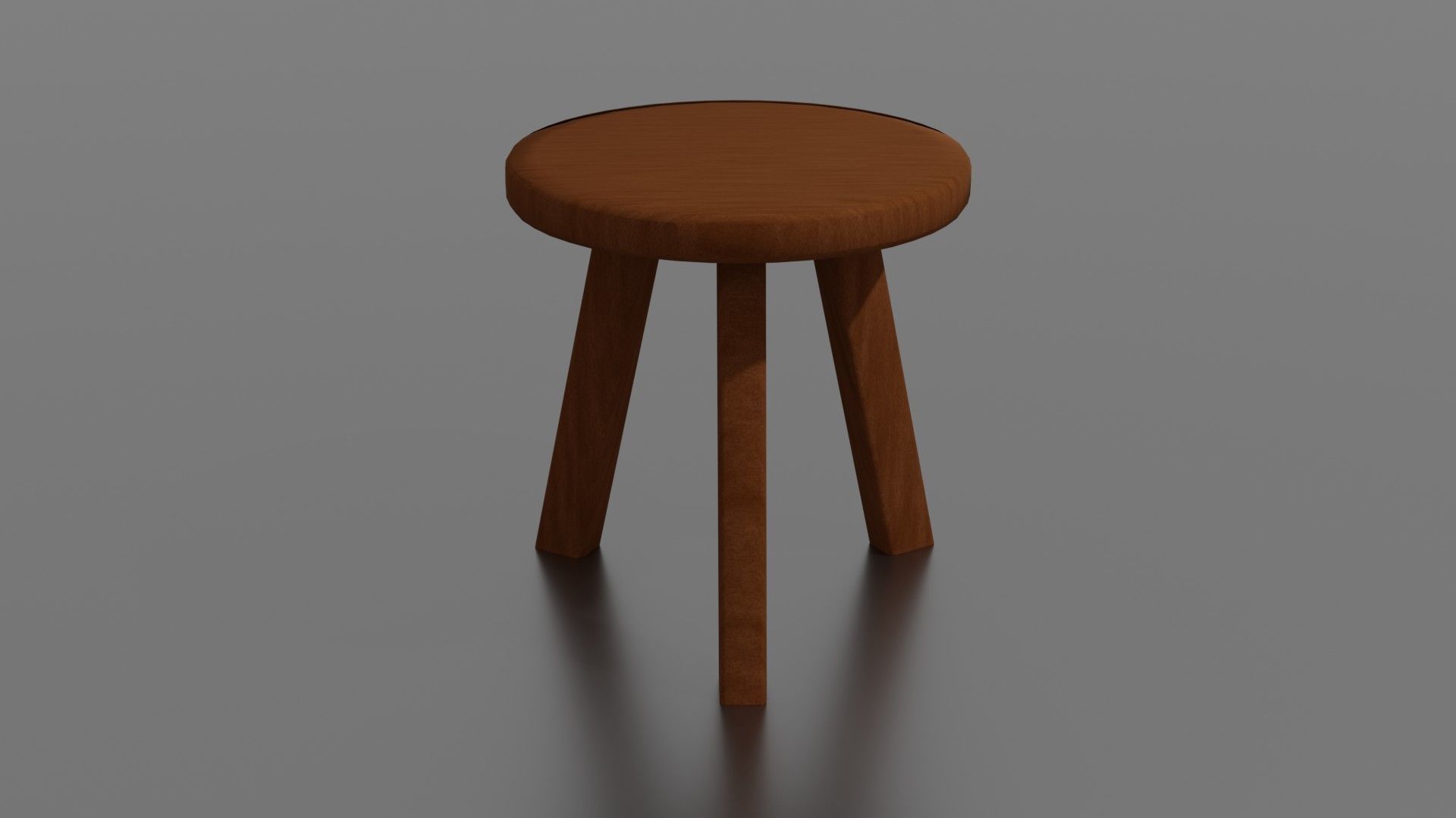 Round chair Low-poly 3D model_9