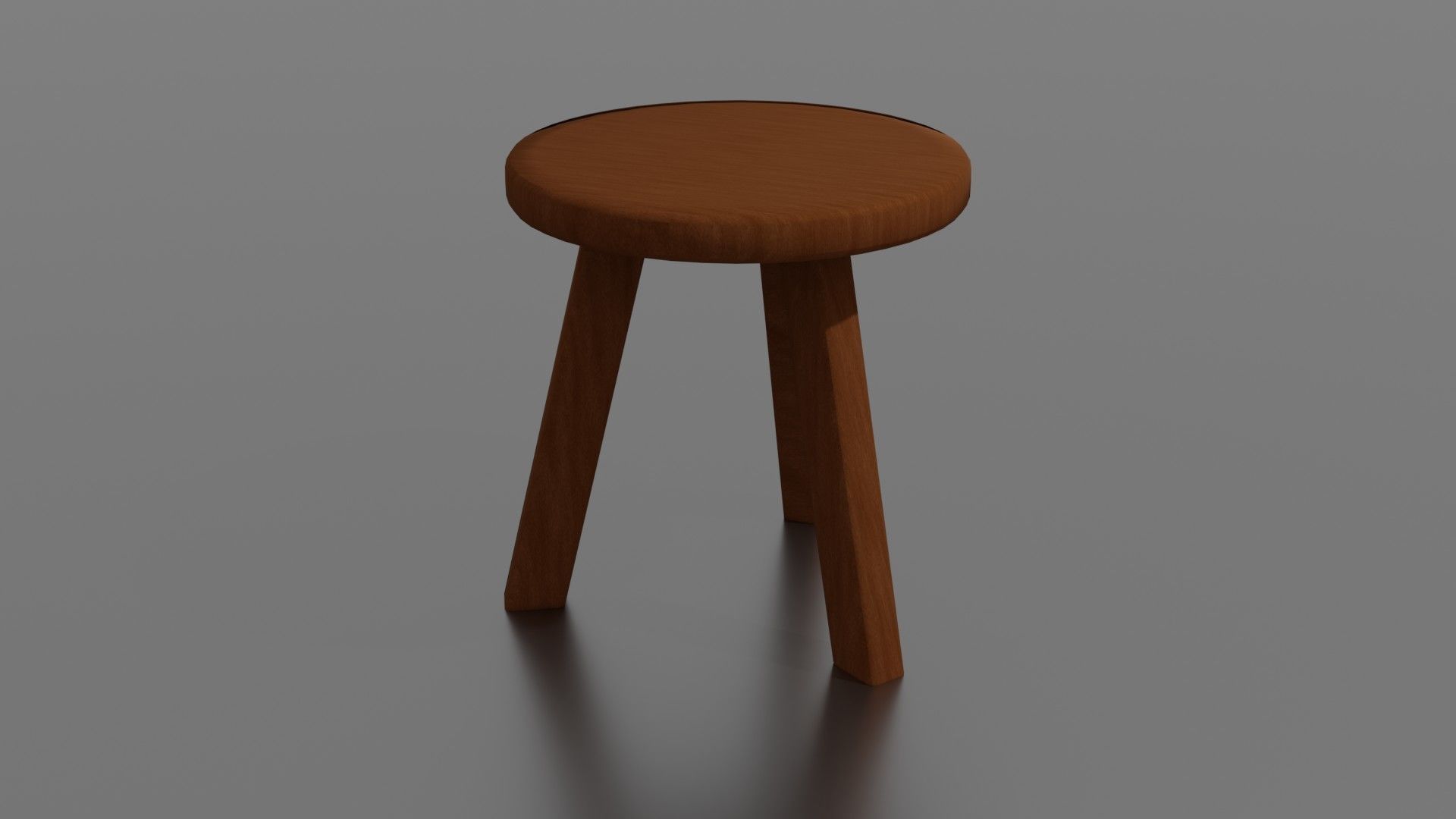 Round chair Low-poly 3D model_15