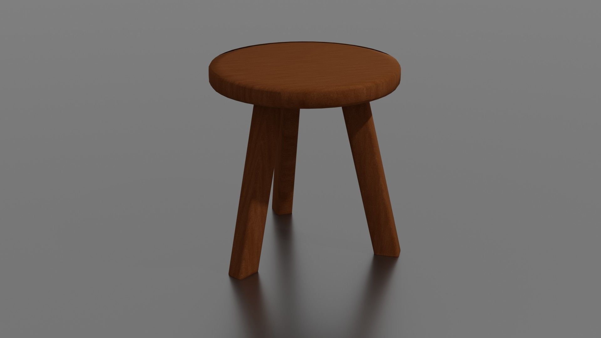 Round chair Low-poly 3D model_17