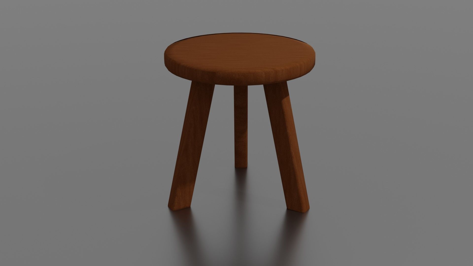 Round chair Low-poly 3D model_16