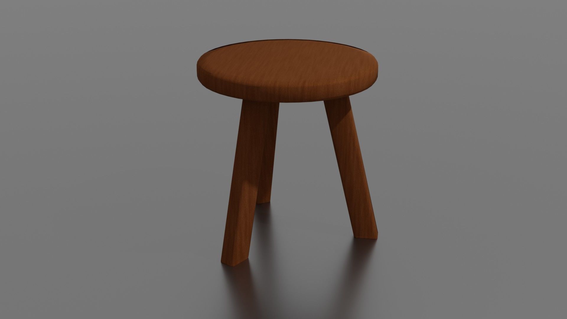 Round chair Low-poly 3D model_12